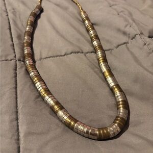 Elegant Two-Tone Metallic  Necklace